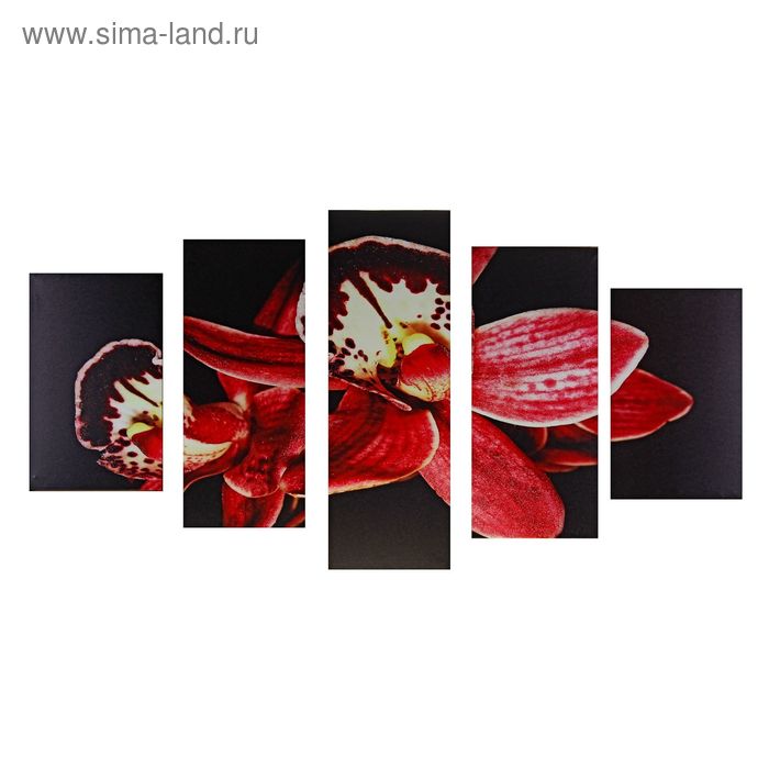 Картина модульная на подрамнике "Орхидея" 2-43х25, 2-58х25, 1-72х25 см, 75*135см - Фото 1