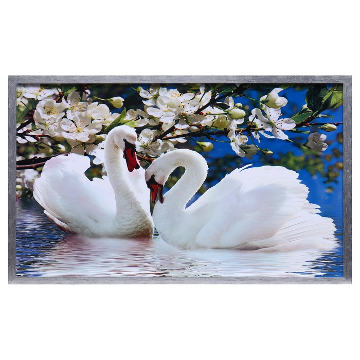 Картина "Два Лебедя" 66х106см рамка МИКС - Фото 1