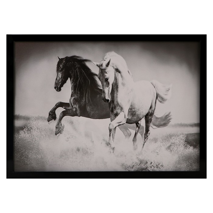 Картина "Пара лошадей" 56х76см рамка МИКС - Фото 1