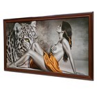 Картина "Девушка и леопард" 56х106см рамка микс - Фото 10
