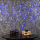 БАХРОМА, УМС вилка, Ш:5.2 м, В:0.6 м, Н.С. LED-299-220V, контр. 8 режимов, СИНИЙ - Фото 1