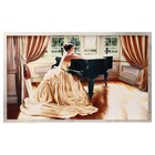 Картина "Девушка и рояль" 66х106см рамка микс - фото 317871670
