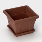 Горшок для цветов с поддоном «Квадро», 5,1 л, цвет терракотовый - Фото 3