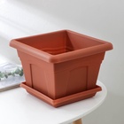 Горшок для цветов с поддоном «Квадро», 5,1 л, цвет терракотовый - Фото 9