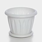 Горшок для цветов с поддоном «Фелиция», 6.4 л, пластиковый, цвет мраморный - Фото 3