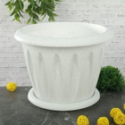 Горшок для цветов с поддоном «Фелиция», 6.4 л, пластиковый, цвет мраморный - Фото 9