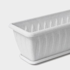 Ящик балконный для цветов «Фелиция», 7 л, 40×18×16 см, пластиковый, цвет мраморный - Фото 3