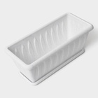 Ящик балконный для цветов «Фелиция», 7 л, 40×18×16 см, пластиковый, цвет мраморный - Фото 4