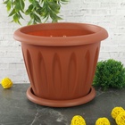 Горшок для цветов с поддоном «Фелиция», 3.6 л, d=22.5 см, h=17.2 см, пластиковый, терракотовый - Фото 10