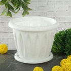 Горшок для цветов с поддоном «Фелиция», 900 мл, d=14.2 см, h=11 см, пластиковый, мраморный - Фото 10