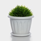 Горшок для цветов с поддоном «Фелиция», 900 мл, d=14.2 см, h=11 см, пластиковый, мраморный - Фото 11