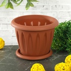 Горшок для цветов с поддоном «Фелиция», 400 мл, d=10.7 см, h=8.3 см, пластиковый, терракотовый - Фото 11