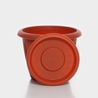 Горшок для цветов с поддоном «Фелиция», 400 мл, d=10.7 см, h=8.3 см, пластиковый, терракотовый - Фото 6