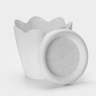 Горшок для цветов с поддоном «Эдельвейс», 5.3 л, d=24 см, h=21.8 см, мраморный - Фото 4