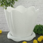 Горшок для цветов с поддоном «Эдельвейс», 5.3 л, d=24 см, h=21.8 см, мраморный - Фото 8