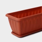 Ящик балконный для цветов «Фелиция», 7 л, 40×18×16 см, пластиковый, цвет терракотовый - Фото 5