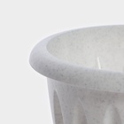 Горшок для цветов с поддоном «Фелиция», 1.8 л, d=17.7 см, h=13.6 см, пластиковый, мраморный - Фото 8