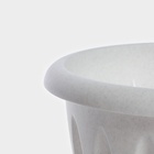 Горшок для цветов «Фелиция», 3.6 л, d=22.5 см, h=17.2 см, пластиковый, с поддоном, цвет мраморный - Фото 7