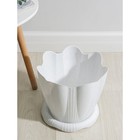 Горшок для цветов с поддоном «Эдельвейс», 9,5 л, d=29 см, h=26,3 см, мраморный - Фото 2