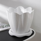 Горшок для цветов с поддоном «Эдельвейс», 9,5 л, d=29 см, h=26,3 см, мраморный - Фото 3