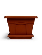 Горшок для цветов с поддоном «Квадро», 12.2 л, пластиковый, терракотовый - Фото 6