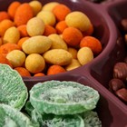 Менажница 5 секций Доляна «Радуга», пластик, круглая, 24×2 см, бордовая - Фото 2