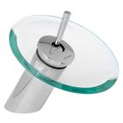 Смеситель для раковины Accoona A9090, однорычажный, водопад, стекло, хром - Фото 1