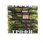 Батарейка солевая "Трофи" Heavy Duty, AAA, R03-4S, 1.5В, спайка, 4 шт. - Фото 1