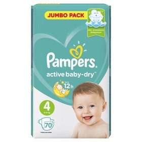 

Подгузники «Pampers» Active Baby-dry Maxi (9-14 кг), 70 шт