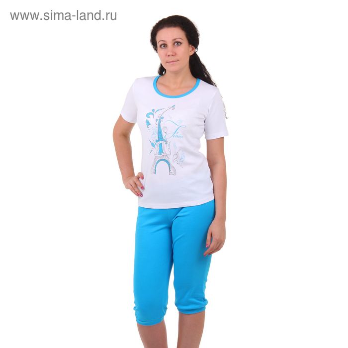 Комплект женский (футболка, бриджи) 14С195 П, р-р 52 - Фото 1
