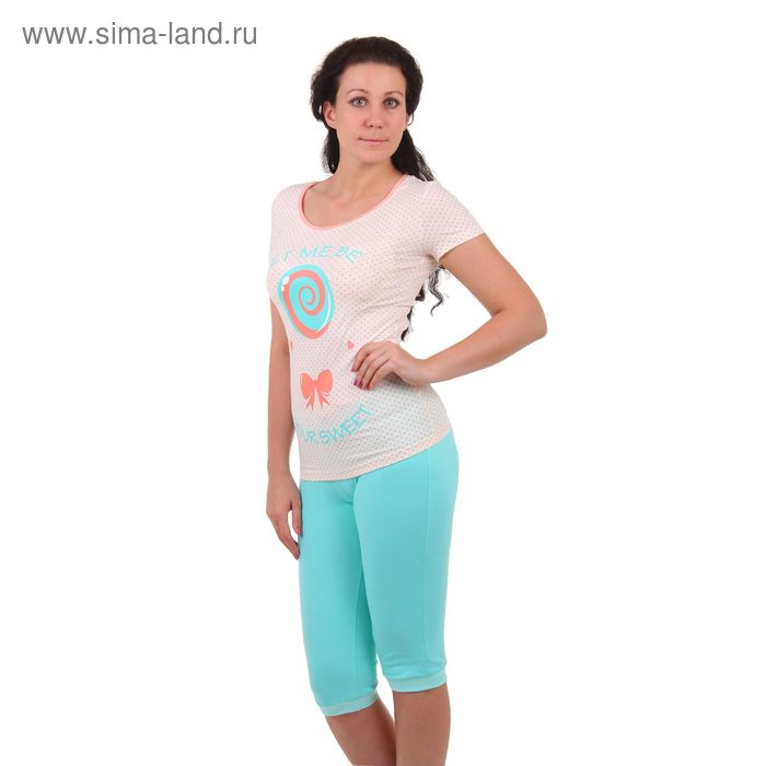 Комплект женский (футболка, бриджи) 14С264П, р-р 50  МИКС - Фото 1
