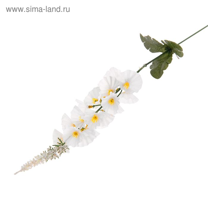 цветы искусственные гладиолус Оскар 45 см белый - Фото 1