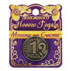 Монета новогодняя "Счастливый рубль - привлекаю деньги" - Фото 4