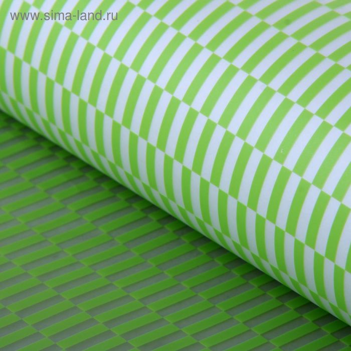 Плёнка для цветов и подарков "Геометрия", зелёный, 60 х 60 см - Фото 1