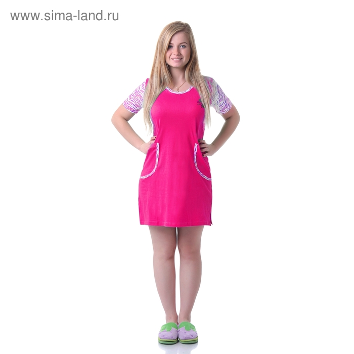 Платье женское, цвет красный, размер 52 - Фото 1