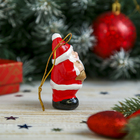 Сувенир керамика "Дед Мороз с колокольчиком" 6,9х4,4х3 см - Фото 2