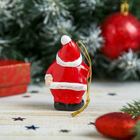 Сувенир керамика "Дед Мороз с колокольчиком" 6,9х4,4х3 см - Фото 3