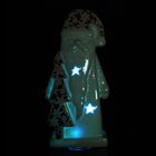 Сувенир керамика "Дедушка Мороз с елочкой в снежинках" световой, 20,2х9х4,2 см - Фото 6