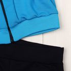 Спортивный комплект (куртка+брюки), рост 104 см (4 года), цвет тёмно-синий+бирюза Л376 - Фото 8