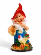 Садовая фигура из гипса «Гном с петухом», 15×20×42 см - Фото 8