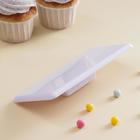 Шпатель кондитерский с ручкой Доляна, 16.4×8.3×3 см, пластик, белый - Фото 3