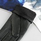 Перчатки женские "Блеск", подклад - флис, р-р 6,5, цвет чёрный - Фото 3