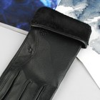 Перчатки женские "Вероника", подклад - флис, р-р 7,5, цвет чёрный - Фото 3