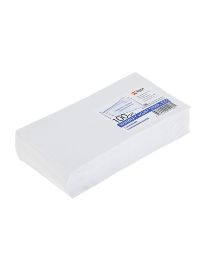 Конверт почтовый E65 110×220 мм, без подсказа, без окна, отрывная лента, внутренняя запечатка, 80 г/м²