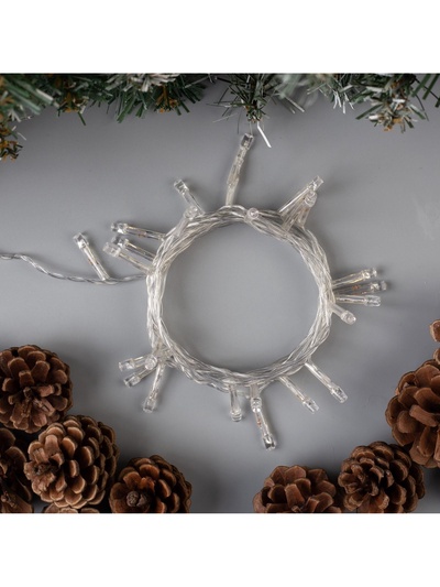 Гирлянда «Нить» 2.5 м, IP20, прозрачная нить, 25 LED, свечение RG/RB, мигание, 220 В