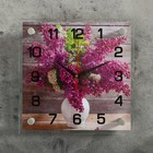 Часы настенные: Цветы, "Сирень в белой вазе", 25х25  см - фото 317872383