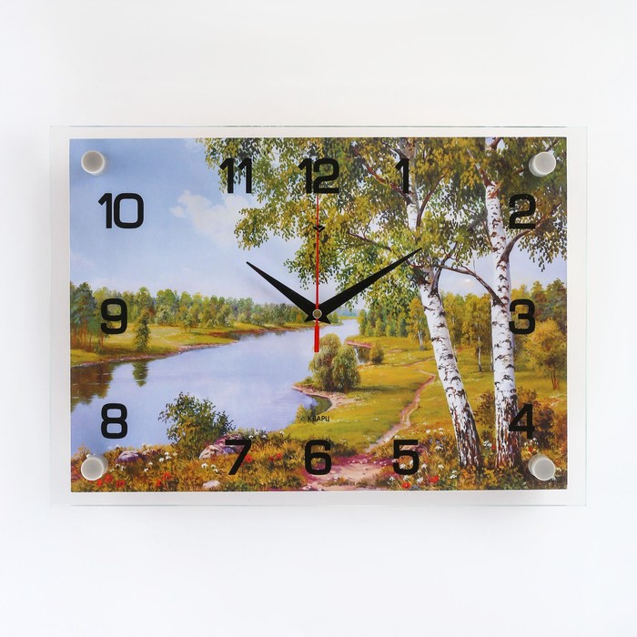Часы настенные, интерьерные: Природа, "Река", бесшумные, 25 х3 5 см - Фото 1