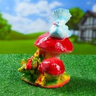 Садовая фигура "Голубка на грибе" 21х21х27см - Фото 2