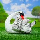 Садовая фигура "Лебеди" новые белые 18х30х28см - Фото 1