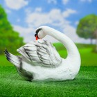 Садовая фигура "Лебеди" новые белые 18х30х28см - Фото 3